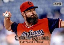 2019 Stadium Club Base Set Corey Kluber #92 card