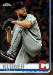 2019 Topps Chrome Base Set Corey Kluber #188 card