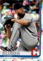 2019 Topps Chrome Sapphire Edition Base Set Corey Kluber #336 card