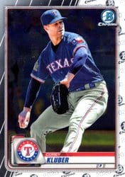 2020 Bowman Chrome Base Set Corey Kluber #67 card