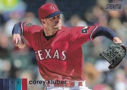 2020 Stadium Club Base Set Corey Kluber #205 card