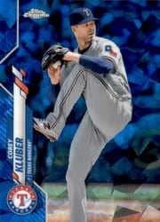 2020 Topps Chrome Sapphire Edition Base Set Corey Kluber #523 card
