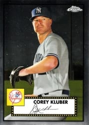 2021 Topps Chrome Platinum Anniversary Base Set Corey Kluber #426 card