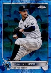 2022 Topps Chrome Sapphire Edition Base Set Corey Kluber #69 card