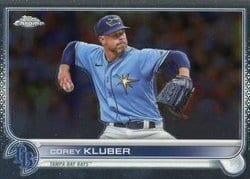 2022 Topps Chrome Update Base Set Corey Kluber #USC197 card