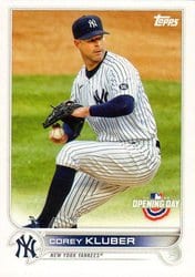 2022 Topps Opening Day Base Set Corey Kluber #95 card