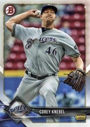 2018 Bowman Base Set Corey Knebel #15 card