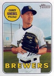 2018 Topps Heritage Base Set Corey Knebel #313 card