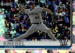 2019 Topps Chrome Sapphire Edition Base Set Corey Knebel #554 card
