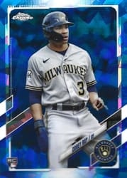 2021 Topps Chrome Update Sapphire Edition Base Set Corey Ray #US93 card