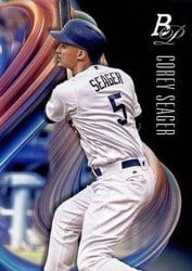 2018 Bowman Platinum Base Set Corey Seager #42 card