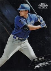 2021 Topps Chrome Black Base Set Corey Seager #16 card