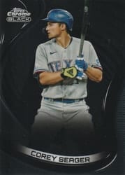 2022 Topps Chrome Black Base Set Corey Seager #1 card