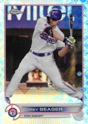 2022 Topps Chrome Logofractor Edition Base Set Corey Seager #40 card
