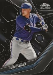 2023 Topps Chrome Black Base Set Corey Seager #16 card