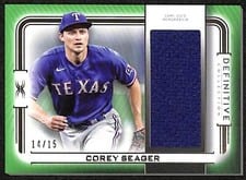2023 Topps Definitive Collection Jumbo Relic Collection Corey Seager #DJR-CS card