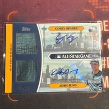 2023 Topps Update All-Star Stitches Dual Autographs Corey Seager / Josh Jung #ASSDA-SJ card