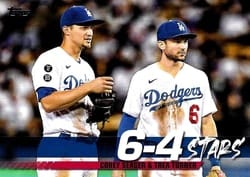2022 Topps 6-4 Stars Corey Seager / Trea Turner #TT-7 card