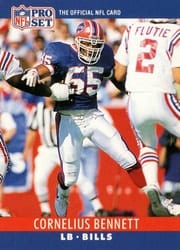 1990 Pro Set Base Set Cornelius Bennett #39 card