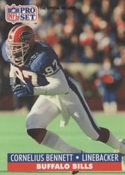 1991 Pro Set Base Set Cornelius Bennett #74 card