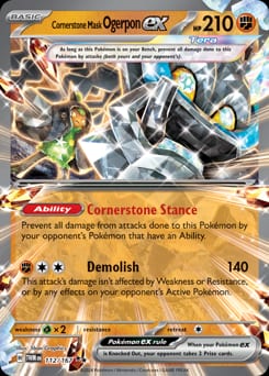 Twilight Masquerade Cornerstone Mask Ogerpon ex #112 card