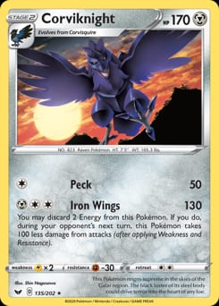 Sword & Shield Corviknight #135 card