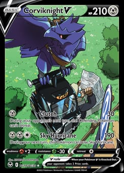 Silver Tempest Trainer Gallery Corviknight V #TG18 card