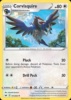Sword & Shield Corvisquire #151 card