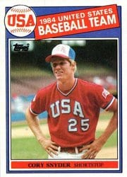 1985 Topps Base Set Cory Snyder #403 card
