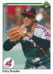 1990 Upper Deck Base Set Cory Snyder #126 card