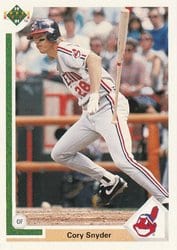 1991 Upper Deck Base Set Cory Snyder #123 card