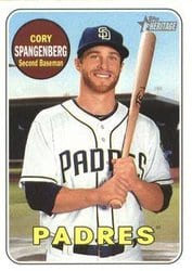 2018 Topps Heritage Base Set Cory Spangenberg #281 card