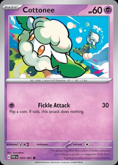 Paldean Fates Cottonee #34 card