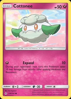Unbroken Bonds Cottonee #139 card