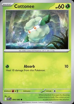 White Flare Cottonee #4 card
