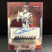 2025 Finest Flashback Autographs Courtland Sutton #FBA-CS card