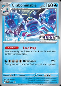 Scarlet & Violet Black Star Promos Crabominable #134 card