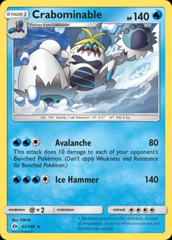 Sun & Moon Crabominable #43 card