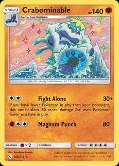 Unbroken Bonds Crabominable #105 card