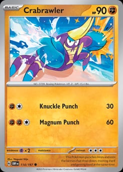 Obsidian Flames Crabrawler #114 card