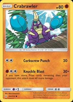 Unbroken Bonds Crabrawler #104 card