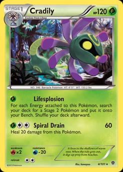 2013 Plasma Blast Cradily #4 card