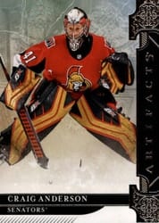2019-20 Upper Deck Artifacts Base Set Craig Anderson #37 card
