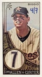 2023 Topps Allen & Ginter Uniform Countdown Craig Biggio #UC-7 card