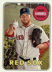 2018 Topps Heritage Base Set Craig Kimbrel #28 card