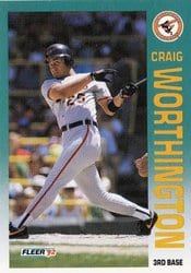 1992 Fleer Base Set Craig Worthington #31 card