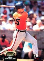 1992 Stadium Club Base Set Craig Worthington #81 card