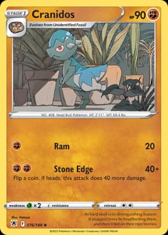 Astral Radiance Cranidos #76 card