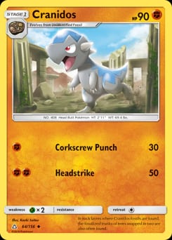 Ultra Prism Cranidos #64 card