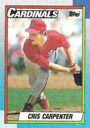 1990 Topps Base Set Cris Carpenter #443 card